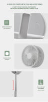 Ventilador Retráctil USB Recargable Plegable Portátil Mini Electrónico Ajustable Para Dormitorio Exterior Dispositivos De Enfriamiento - details 3