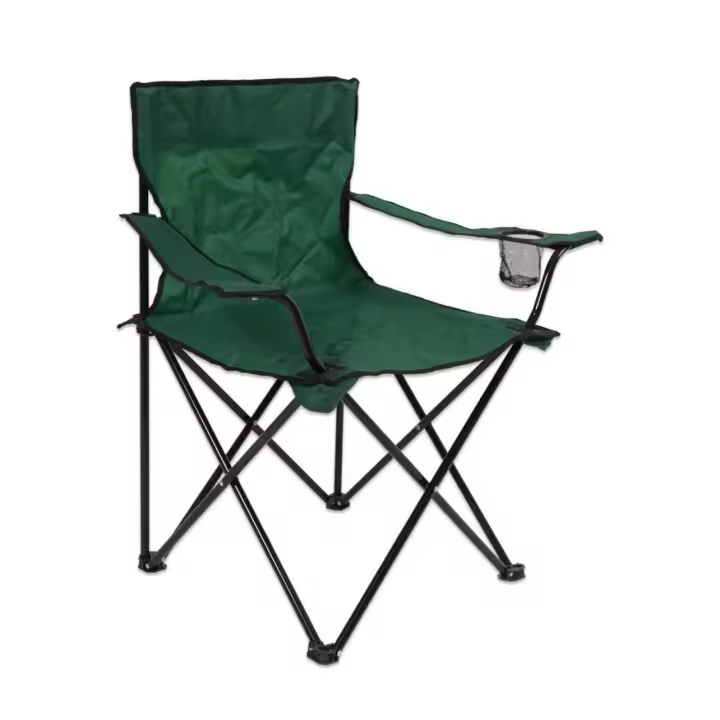 Silla Plegable de Camping de Acero con funda incluida, 50x50x80cm, Silla de Acampada Plegable, Ideal para Camping o Pesca, Estructura de Acero Resistente y Asiento de Lona Impermeable - 1