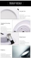 Lámpara LED Recubierta De Tres Tonos Dimmable 5W 7W 9W 12W 15W 110/220V Luz De Bajo Techo Para Foyer Material De Aluminio - details 0