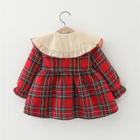 Conjunto De 2 Vestidos Para Niñas Con Colgante De Conejo Estilo Princesa De Primavera Y Otoño Largo Con Mangas Plaid Gran Escote Vestido De Algodón Y Poliéster - details 10