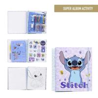 Libro Coloreable Actividades Stitch, Album Coloreable de Actividades Stitch + Set Papelería Stitch, 26 x 22 x 2 cm, Kiglam - details 0