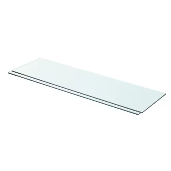 Estantes 2 unidades panel de vidrio transparente 70x20 cm - 1