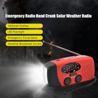 Radio De Mano Con LED Y Alerta Del Tiempo FM AM WB NOAA Recargable Por USB Y Crank 600mAh Resistente Al Agua Para Camping Y Emergencias - details 0