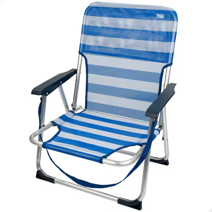 Silla plegable fija aluminio Aktive Beach, Silla de playa fija, Silla playera - 1