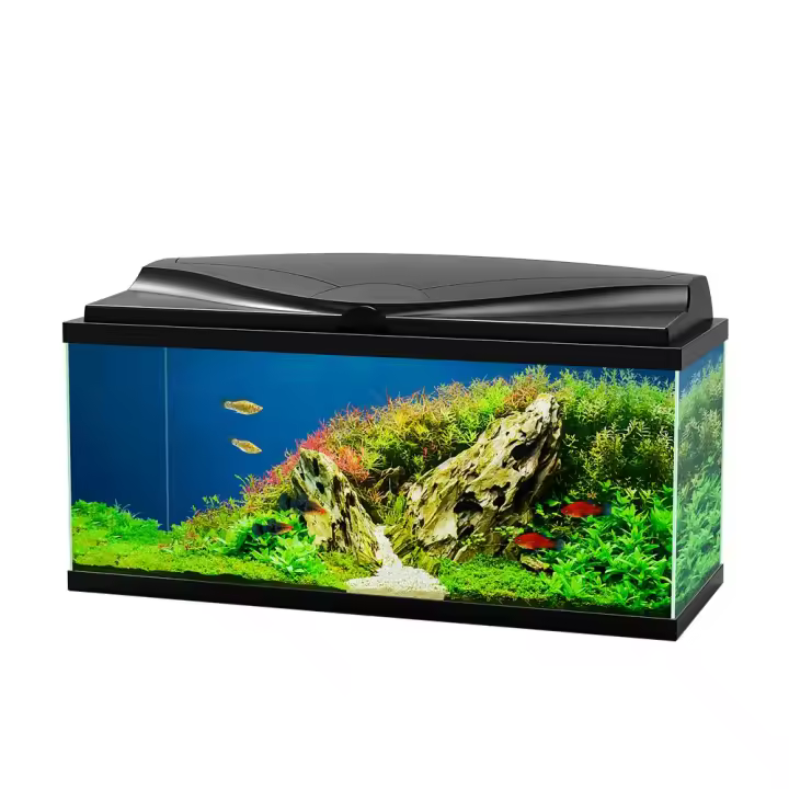 Acuario Aqua 80 LED Negro. Juego Completo con Iluminación, Filtro, Calentador y consumibles.… - 1