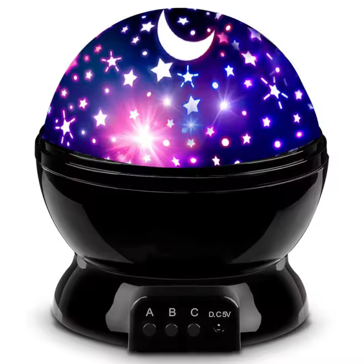 Proyector De Estrellas Luz Nocturna Para Niños Y Niñas Regalo Divertido Para Habitación Decorativa LED Rotativo Estrella Cielo Luna - 1