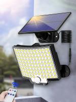 Luz Solar Exterior 106LED Con Sensor De Movimiento Y Control Remoto Para Patio Garage Jardín Iluminación De Plantas - details 0