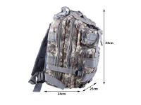 VERK MOCHILA táctica de 30 litros militar, 4 BOLSILLOS supervivencia perfecta para crossfit 43 cm x 24 cm x 25 cm gris - details 1