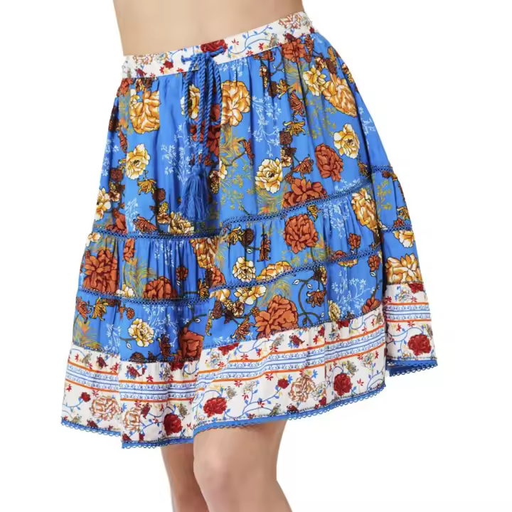 Superdry Falda Vintage Embellished Mini Azul - 1