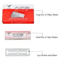 100pcs Hojas De Afeitar De Acero Inoxidable Para Hombres Doble Cara Herramientas De Afeitar Manual C0014A Cuidado Facial - details 4