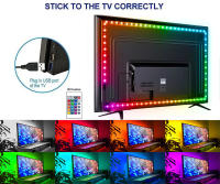 Tiras LED RGB USB 5V Con Control Remoto Inteligente 24 Teclas Luz De Fondo Para TV Decoración De Pared Vida Promedio 30000hs - details 5