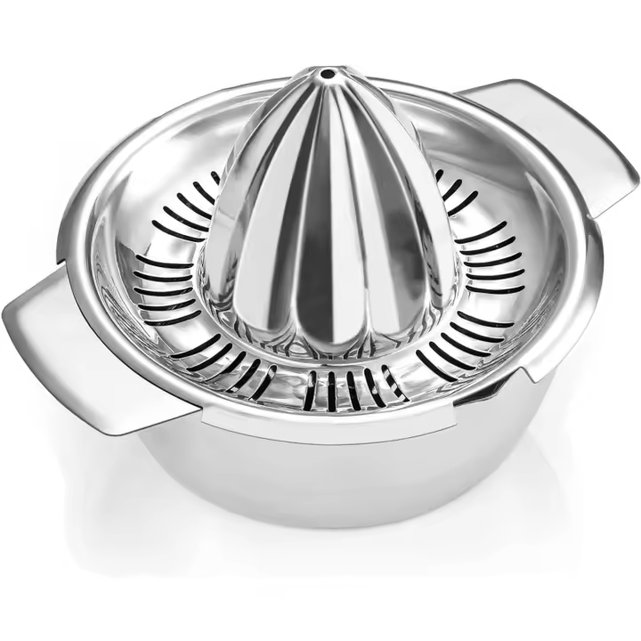 Exprimidor manual de lima/limón/naranja/pomelo pequeño, extractor de jugo de cítricos de acero inoxidable 304, prensa manual, exprimidor de escariador de metal, apto para lavavajillas - 1