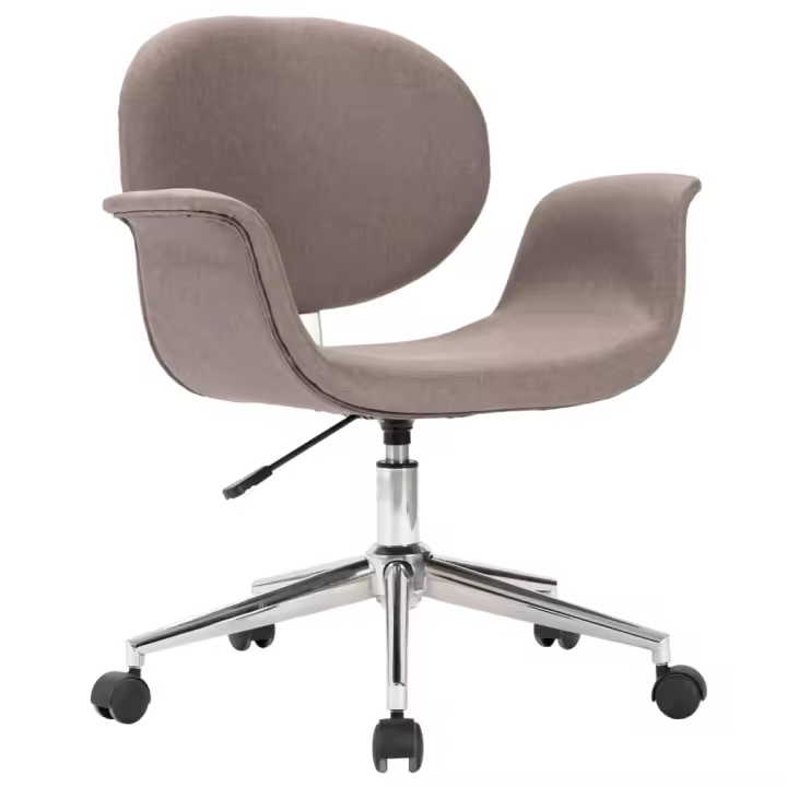 Silla de Oficina giratoria de Tela gris taupe - 1