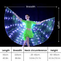Alas De Hada LED Para Danza Colores De Mariposa Traje De Fiesta Para Niños Actuación En Escenario Danza Del Vientre Carnaval Prop De Fotografía - details 8