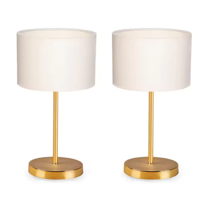 Lámpara de sobremesa WELLHOME - Crema Oro, 13x35 - 1