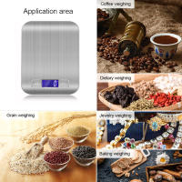 Báscula De Cocina Portátil 5kg/1g En Acero Inoxidable Con Pantalla LCD Retroiluminada Herramienta De Medición Para Alimentos Y Café - details 4
