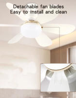 Ventilador De Techo Con Luz 40W 20.5" E27 Soporte Para Habitación Baño Control Remoto LED Moderno Auto-Contenido - details 7