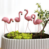 4pcs Decoraciones De Pato De Resina Rosa Para Jardín Patio Piscina Juego De Micro- Paisaje Mesa De Arena Exterior - details 3