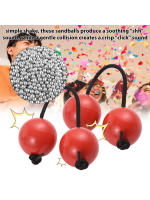 2 Pcs Instrumentos Musicales De Percusión Africano Rhythms Aslatua Shakers Bolas De Arena Para Principiantes Y Fiestas - details 1