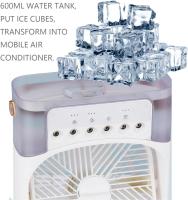 Aire acondicionado portátil, enfriador evaporativo de seis agujeros, luz de 7 colores de tres velocidades, mini aire acondicionado personal, fuente de alimentación SUB, ahorro de energía y protección - details 4