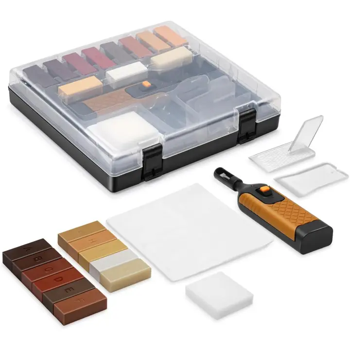 Kit de reparación de Balas y Madera: 11 tonos de Color: reparación de Balas, laminados, parquet - 1