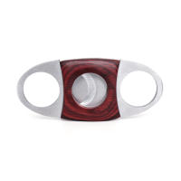 Cortador De Cigarrillos De Acero Inoxidable Y Madera Marrón JIBILL Accesorio De Cigarrillos Regalo De Navidad Para Padre 9x3.6x1.1cm - details 2
