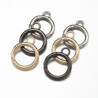 5pcs/Lote Hebilla De Anillo De Resorte Metálica Para DIY Joyería Hebillas De Cadena Conector Para Llaveros Y Manualidades - details 1