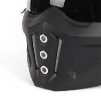 Casco Retro Desmontable Para Motocicleta Y Bicicleta Con Libera Rápida ABS Casco De Carrocería Completa Negro Mate Estilo Modular Clásico Profesional Unisex - details 10