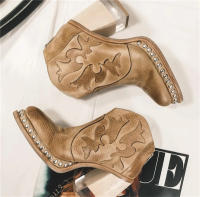 SP Nuevas Botas Martin para Mujer, BOTAS de Tacón Alto transparentes with Cristales retro Bordados, BOTAS de moda 43, Talla Grande. - details 3