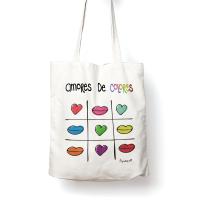 YOSIQUESE Bolsa de tela Nueva Colección 'Menos es Más' | Modelo: KISSES DE COLORES | Productos y regalos solidarios hechos por personas con discapacidad - details 2