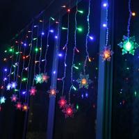Luces De Navidad LED De 3.2M Con Formas De Copos De Nieve Luz Fina Impermeable Para Decoración De Fiesta De Boda Y Xmas - details 4