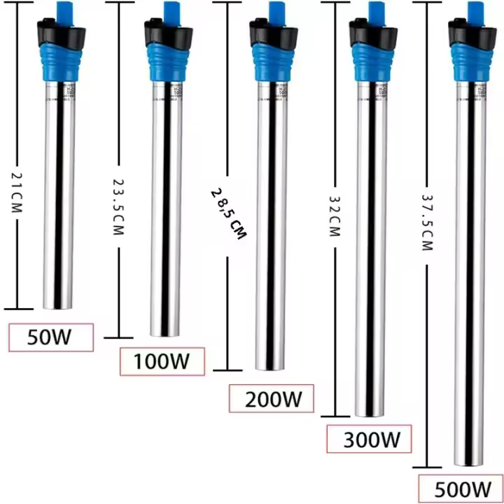 Calentador Submersible De Acuario 50W/100W/200W/300W/500W Acero Inoxidable Termostato De Temperatura Para Tanque De Peces Ahorro De Energía - 1