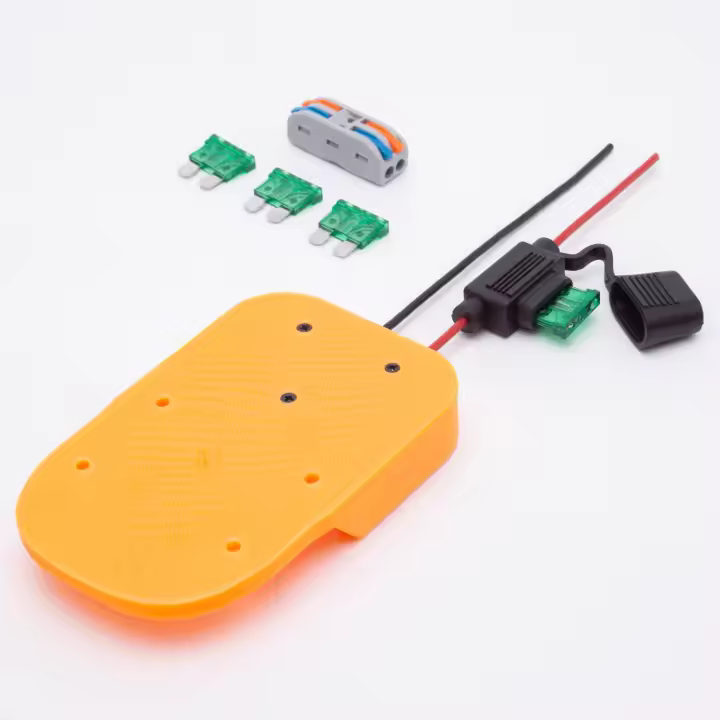 Adaptador DIY Para Batería De Rueda De Potencia Convertidor Para Batería De Litio 18V Ridgid AEG Para Coche RC Y Robótica 14 AWG Sin Baterías - 1