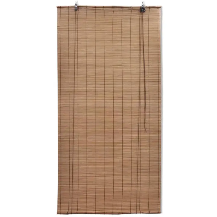 Persianas enrollables de bambú marrón 120x220 cm - 1