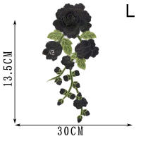 1PC Parche Bordado De Floral Para Ropa Patch De Rosa Tamaño 30cm * 13.5cm Accesorios De Costura Hechos a Mano Y Ecológicos - details 16