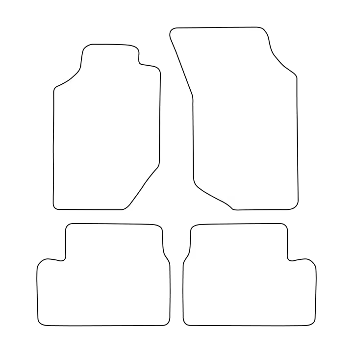 Juego completo de alfombrillas de terciopelo para Volvo 790/940 1988-1994 - acabado negro - 1