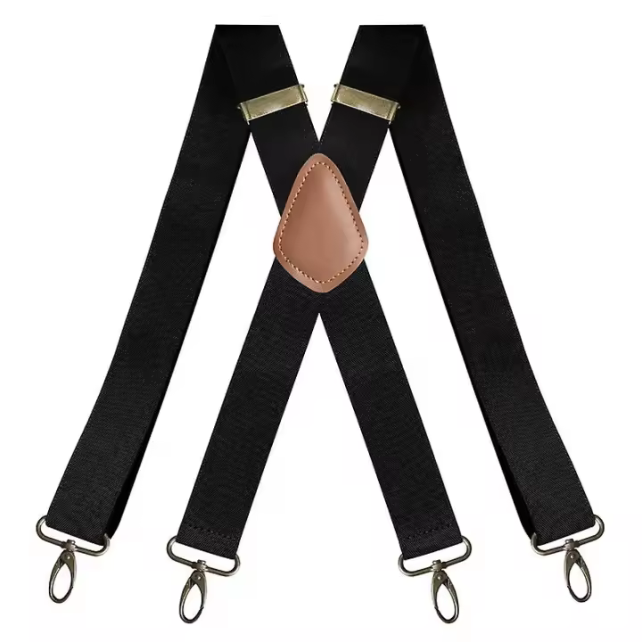 Tirantes elástico con espalda Cruzada Negro - 1