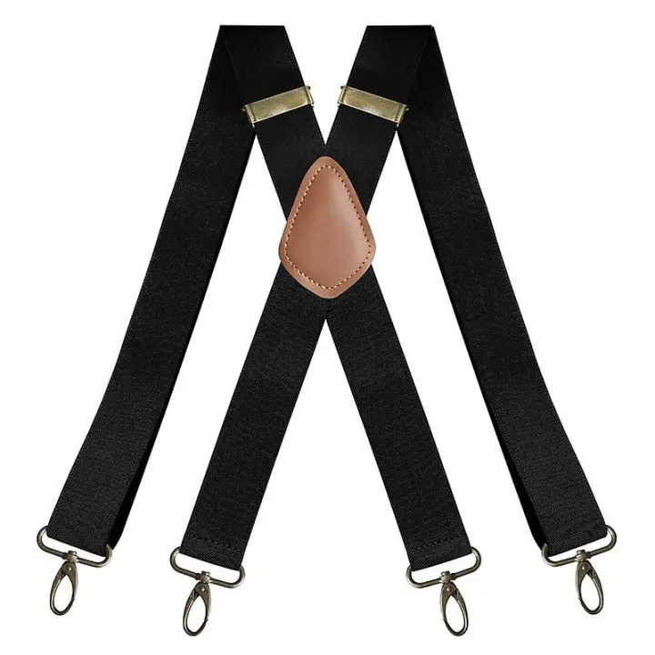 Tirantes elástico con espalda Cruzada Negro - 1