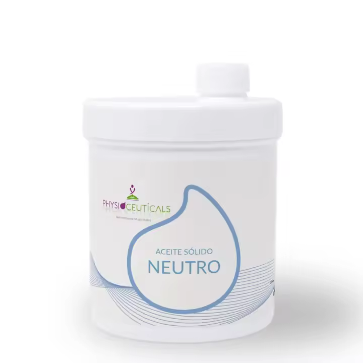PHYSIOCEUTICALS Aceite Sólido Neutro para masajes.  Aceite Corporal sin Manchas para Profesionales y Deportistas   1000 ML. - 1