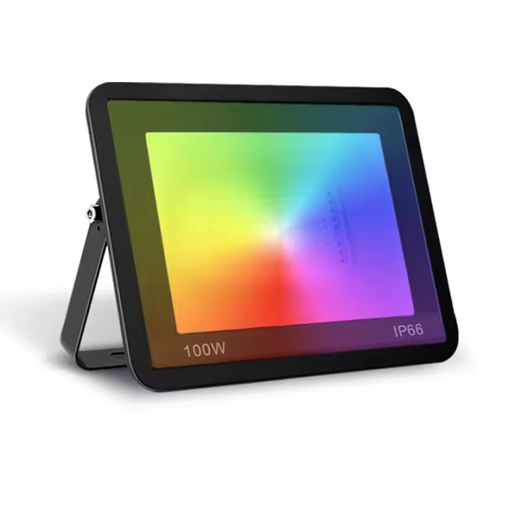 TUYA Floodlight Inteligente RGB Control Por App Y Voz RGBCW CCT 3000-6500K 30W 50W 100W 220V AC Para Iluminación Exterior Jardín Fiesta - 1