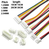 Conector JST1.25 ZH1.5 PH2.0 XH2.54 Macho Y Hembra 2/3/4/5/6/7/8/9/10P Con Cable 10/20/30cm Curvado PIN 2.54MM Ibuw Pack De 5 Sets - details 0