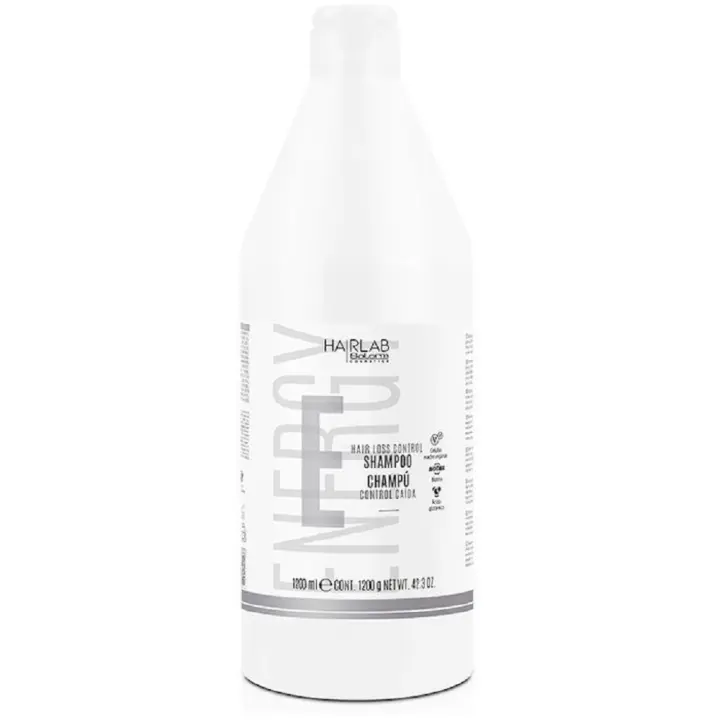 Champú Control Caída ENERGY HAIRLAB Hair Loss Control Salerm Cosmetics 1200ml - Champú anticaída con Ginseng, Biotina, Vitaminas y Células Madre Veganas - 1