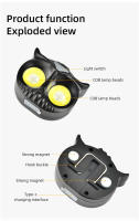 Linterna Frontal LED Recargable USB Super Brillante Impermeable Ultraligera Para Pesca Y Camping Torcha Frontal Con Inducción - details 10