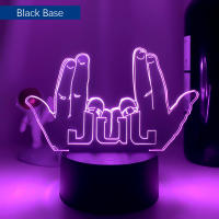 Lámpara 3D LED De Noche Para Fans De Celebrity JUL Cambio De Color Batería Potenciada Decoración De Dormitorio Regalo De Cumpleaños - details 3