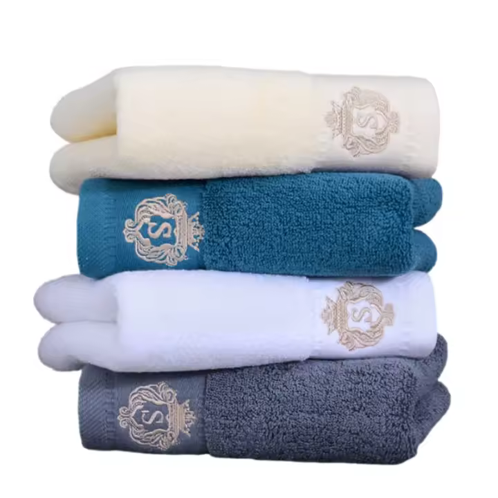 Juego De Toallas De Algodón Tejidas 1/4/6PCS Toallas Absorbentes De Terciopelo Para Viaje Y Deporte Fundas Para Toallas De Pelo Toallas De Baño Para El Hogar - 1