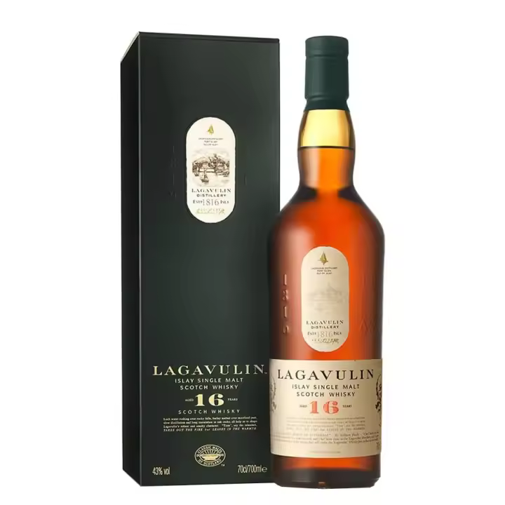 Whisky Lagavulin 16 Años - Botella 70 CL - Escocés Single Malt - 43% - 1
