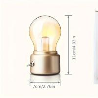 Lámpara De Mesa Recargable Retro Estilo Nocturno Luz Ambiental Decorativa Bombilla De Luz Cálida Para Barra Material De Vidrio - details 9