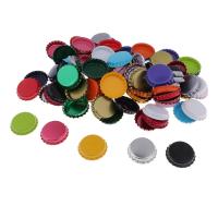 100x Tapas De Botella Redondas Coloreadas Para DIY De Collares Y Joyería Accesorios Para Cuentas De Bolas Planas 25mm - details 1