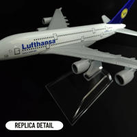 Replica De Avión De Metal a Escala 1:400 Lufthansa A380 Modelo Dieciséisavo Para Decoración De Habitación De Niños Regalo De Navidad Para Niños Juguetes Educativos - details 1