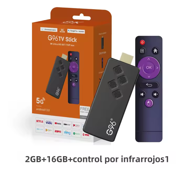 G96 de Alto Rendimiento dispositivo TV, dispositivo con Android 13,0, 8K, ATV, H313, 2GB de RAM, 8GB de ROM, Q2, control remoto por infrarrojos, WiFi Dual para V - 1